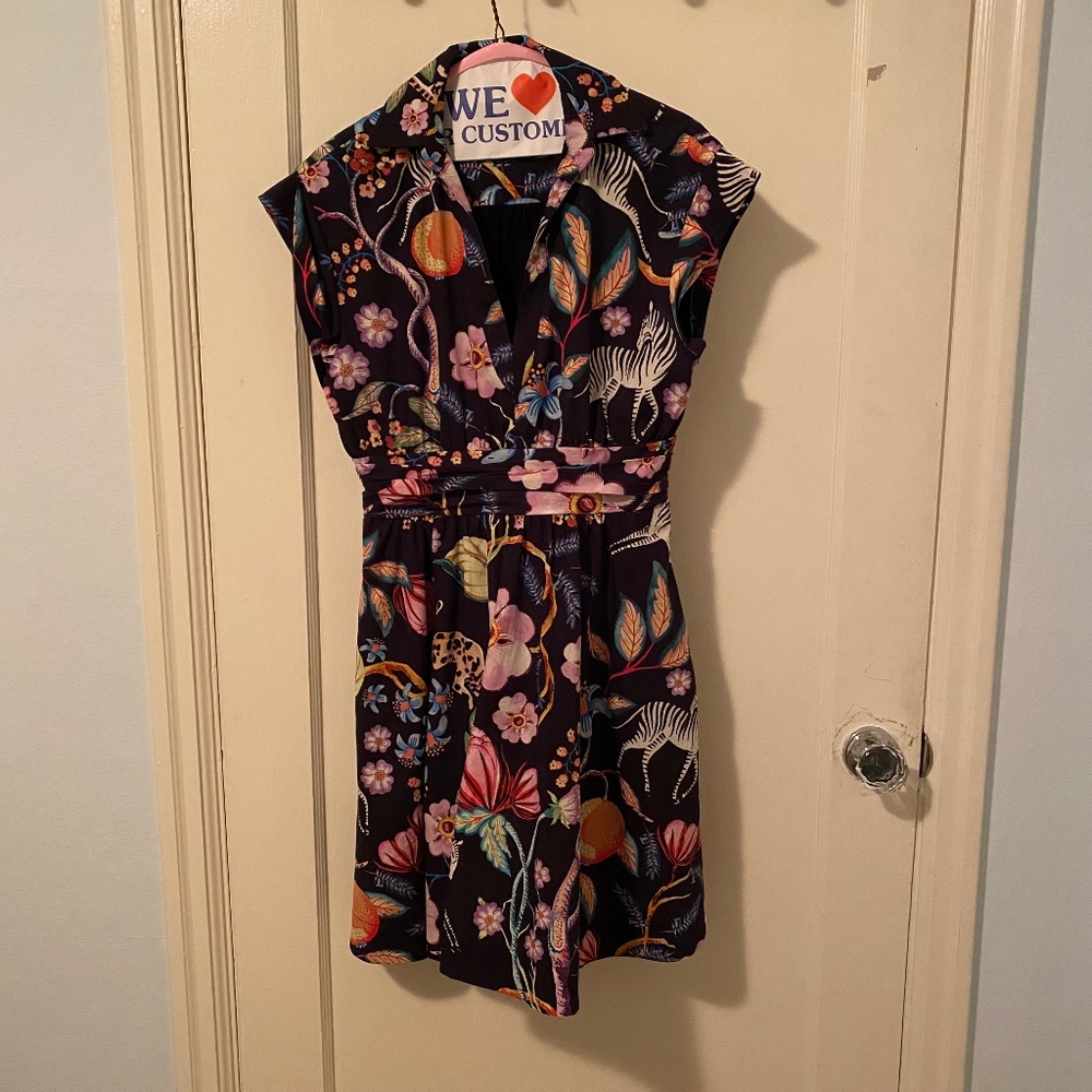 LAST CALL Maeve Anthropologie Patterned Cocktail Dress